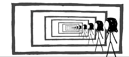 figure showing recursion in mirrors