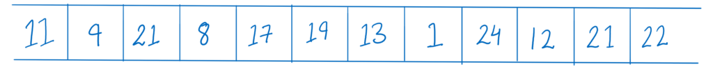 array to perform bucket sort on