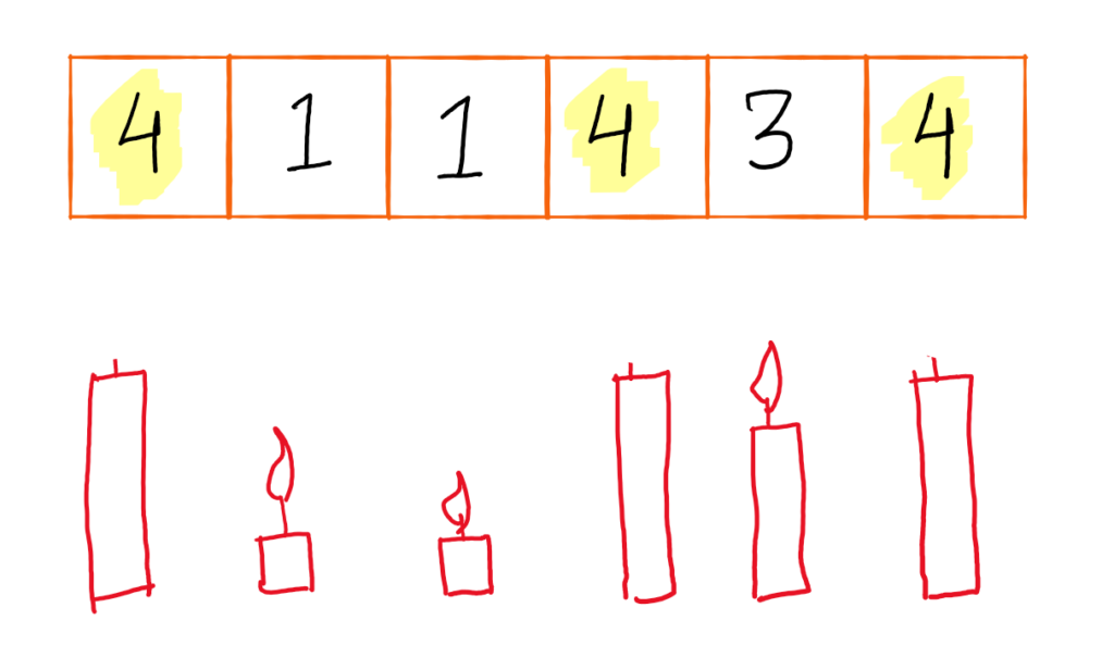 image showing 3 blown out candles