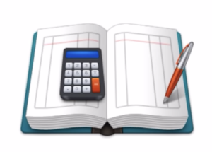 image showing a notebook with a pen and calculator